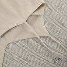 Light beige linen casual backless cotton home wear nightdress