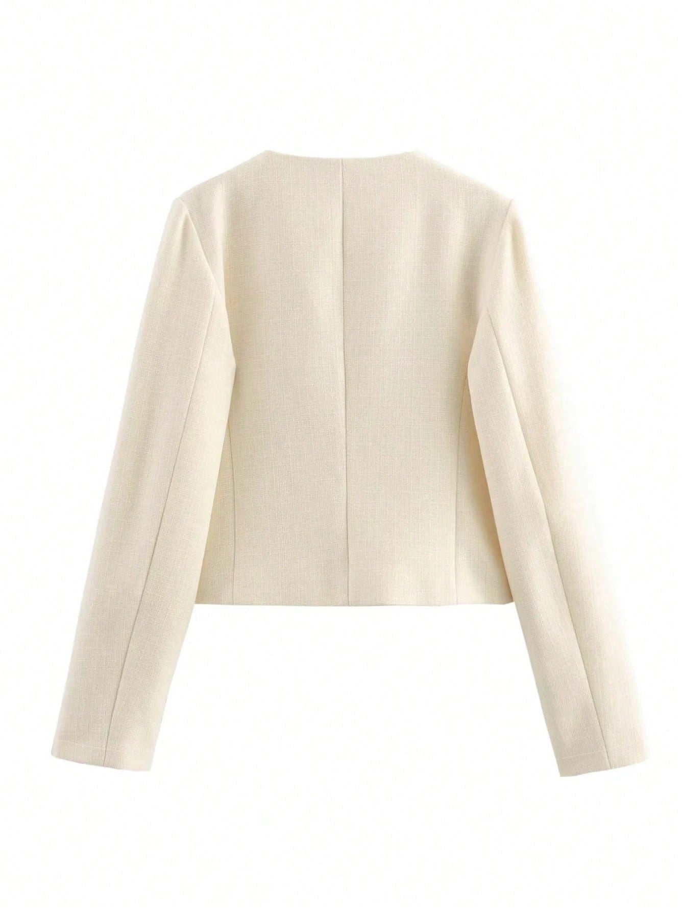 Round Neck Classic Autumn Short Round Woolen Coat