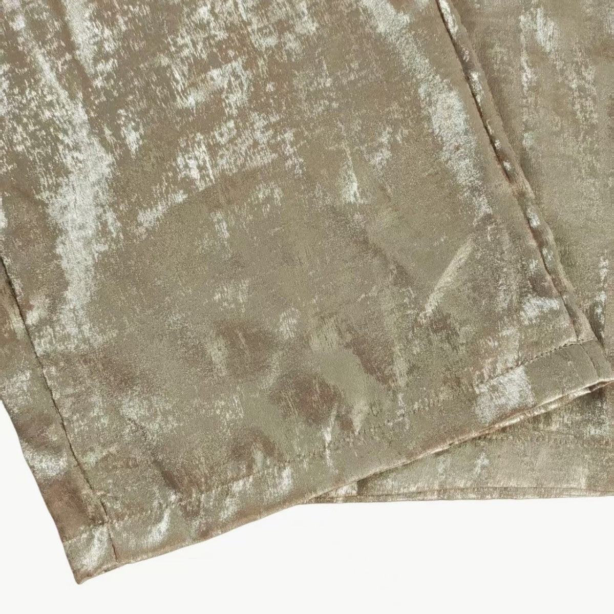 Langry fashion ملابس: gold silver shimmer blanket on high waist jumpsuit