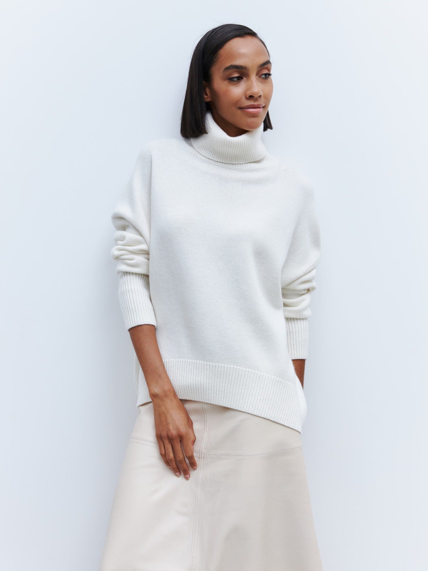 Elegant Knitted High Neck Sweater