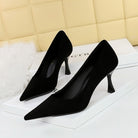 Langry fashion black patent leather pointed toe thin high heels