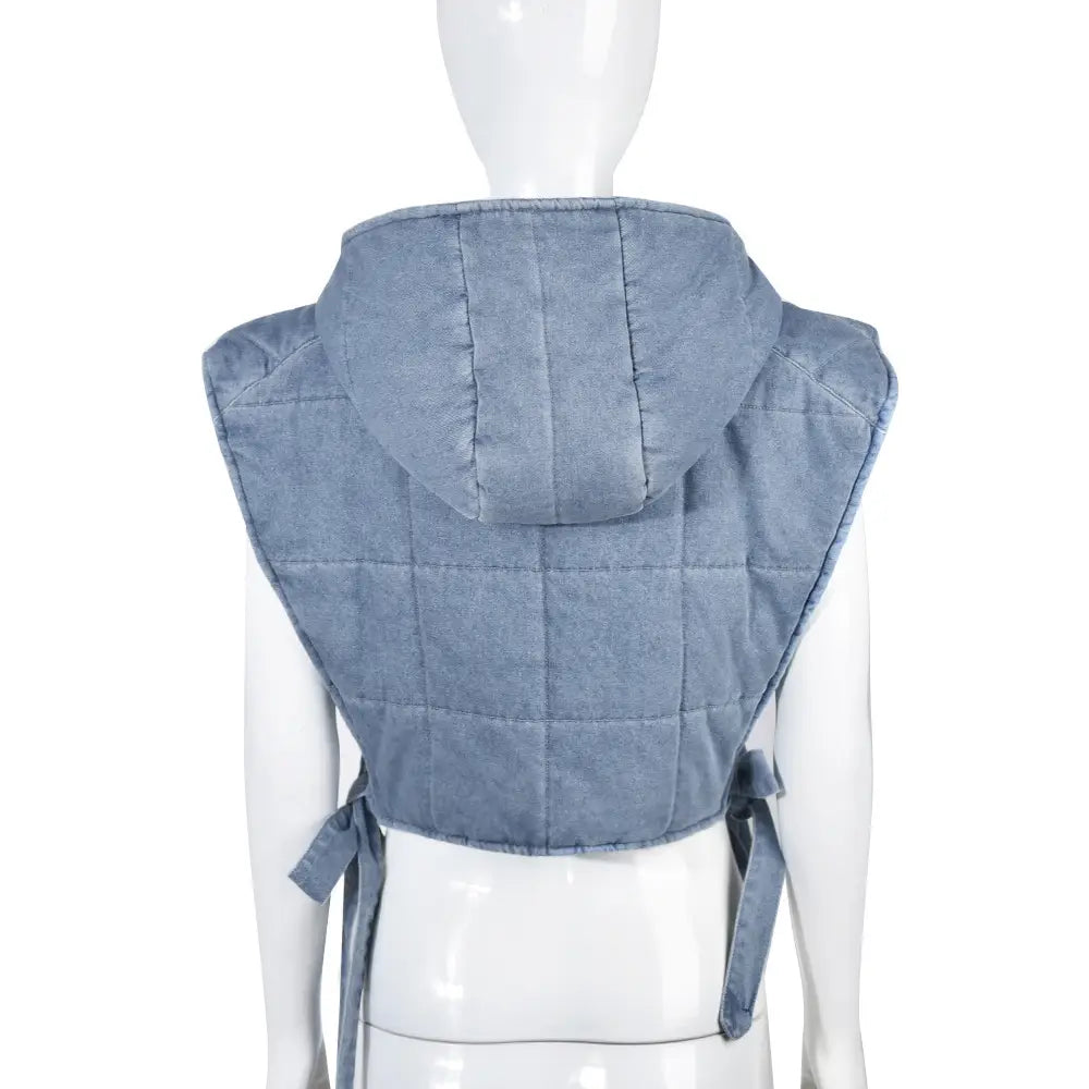 Hooded Sleeveless Short Vest