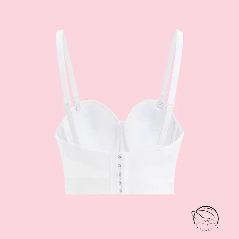 White lace bra with adjustable straps in Langry fashion corset top