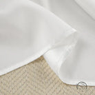 White hemmed satin fabric in luxurious summer home wear nightgown set