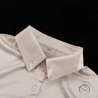 Stitching Bell Sleeve Polo Collar Top Loose Trousers Two Piece Sets