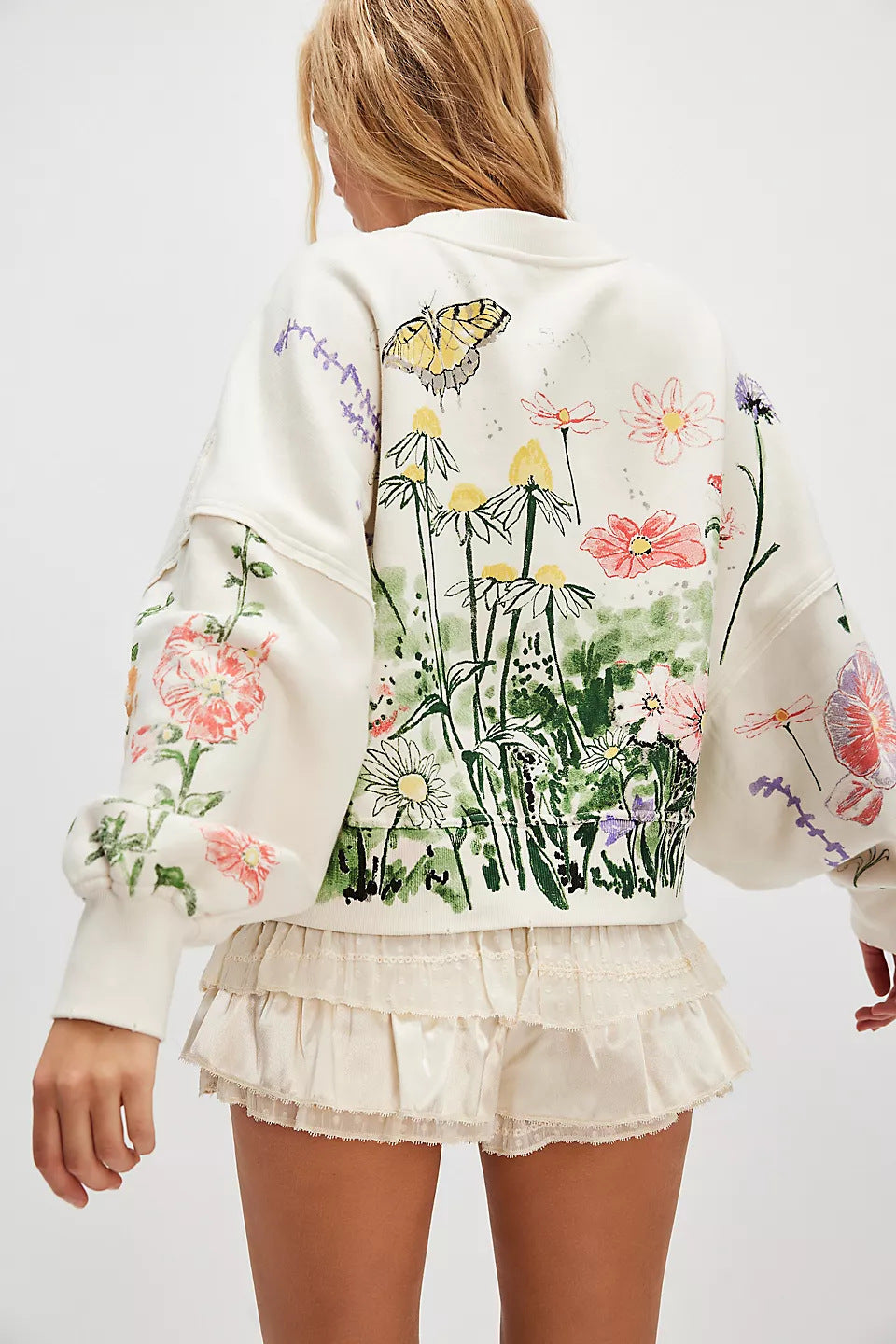 Winter Printing Loose Casual Top All Matching Hoodie