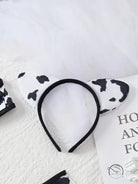 Underwear Cow Leopard Halloween Character Cosplay Clothes Hollow out Cutout Backless Halter Set