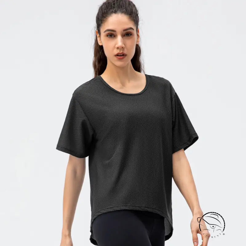 Breathable Round Neck t Shirt Running Casual Workout Top