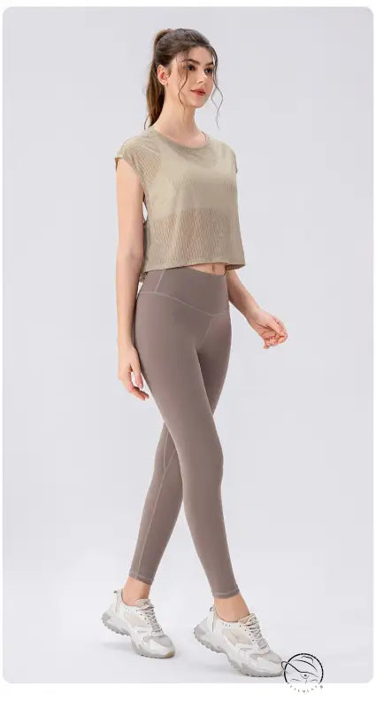 Summer Yoga Blouse Women Hollow out Cutout Breathable Sleeveless Top Short Loose Running Sports Workout