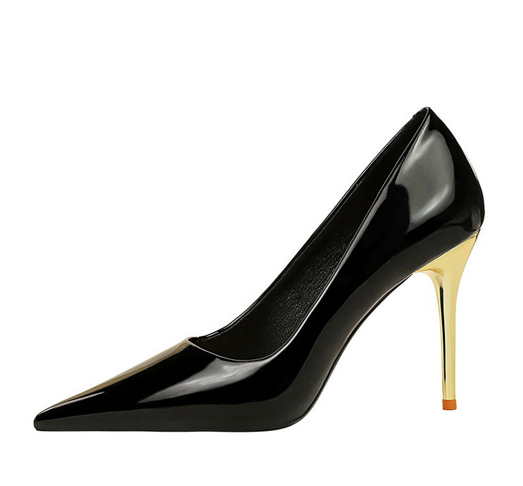 Fashionable Simple Metal Heel Ultra High