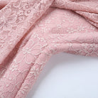 Dusty rose Langry fashion lace jumpsuit with floral pattern for bridal wear