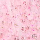 Pink floral sleeveless elegant square collar bohemian dress