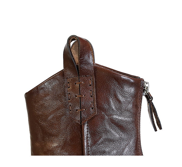 Retro Grip Pattern Winter Boots