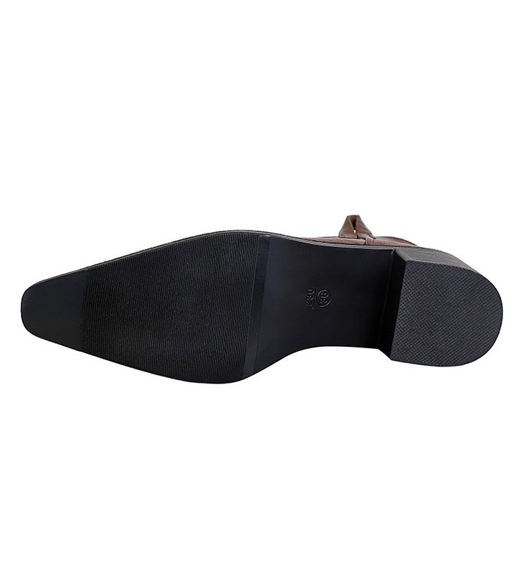 Retro Grip Pattern Winter Boots