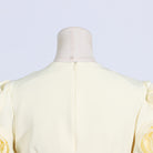 White dress mannequin displaying French Sweet Summer puff sleeve top and high waist skirt set