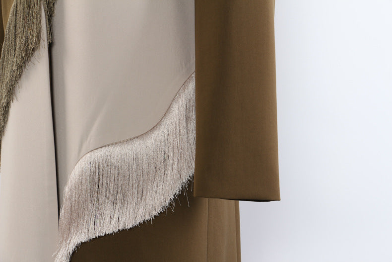 Early Autumn Personality Cutting Long Overcoat