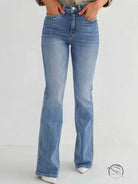 Slim Stretch High Waisted Cut Pants Jeans