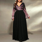 Long Sleeve Arm Covering Ball Gown Evening Dress