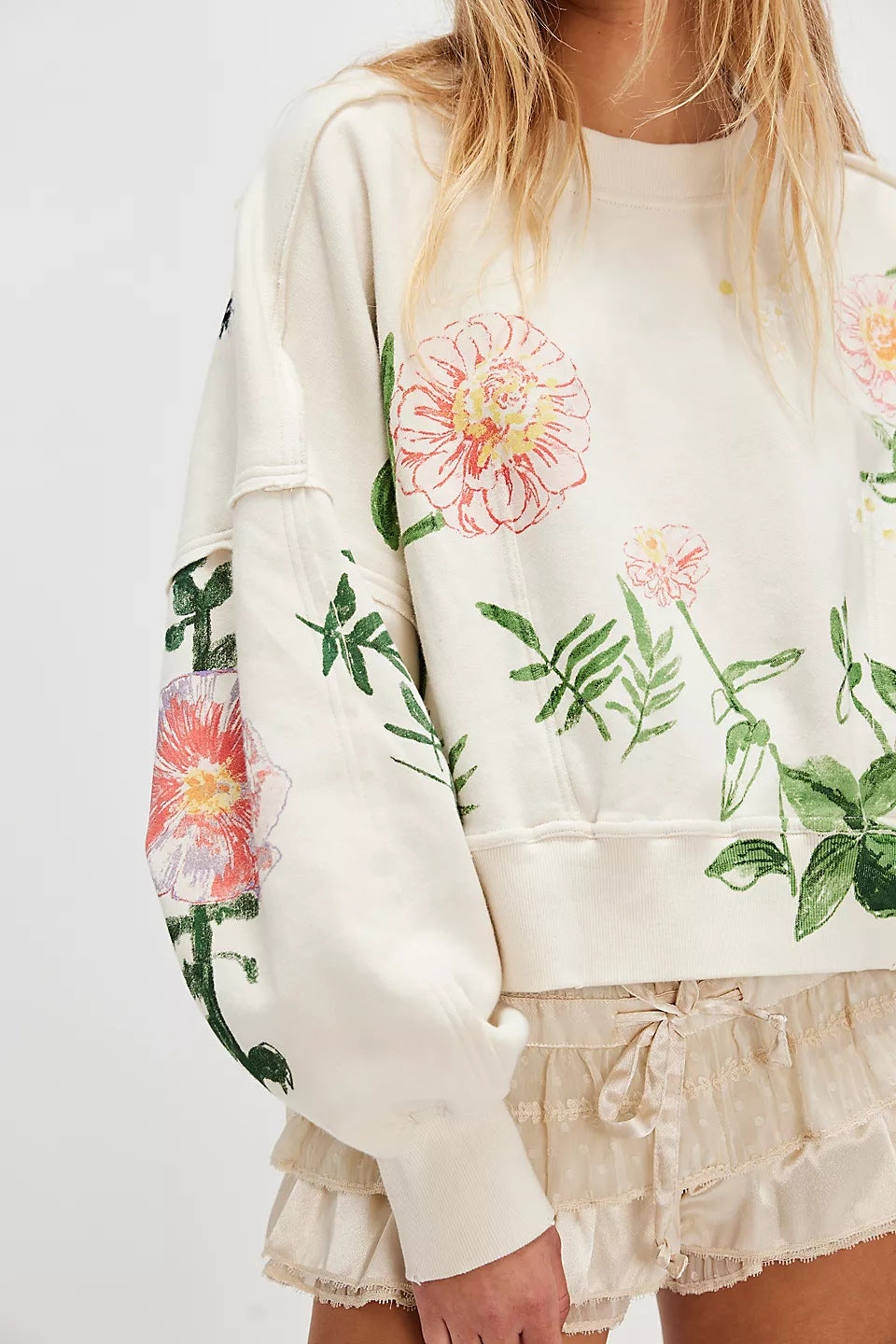 Winter Printing Loose Casual Top All Matching Hoodie