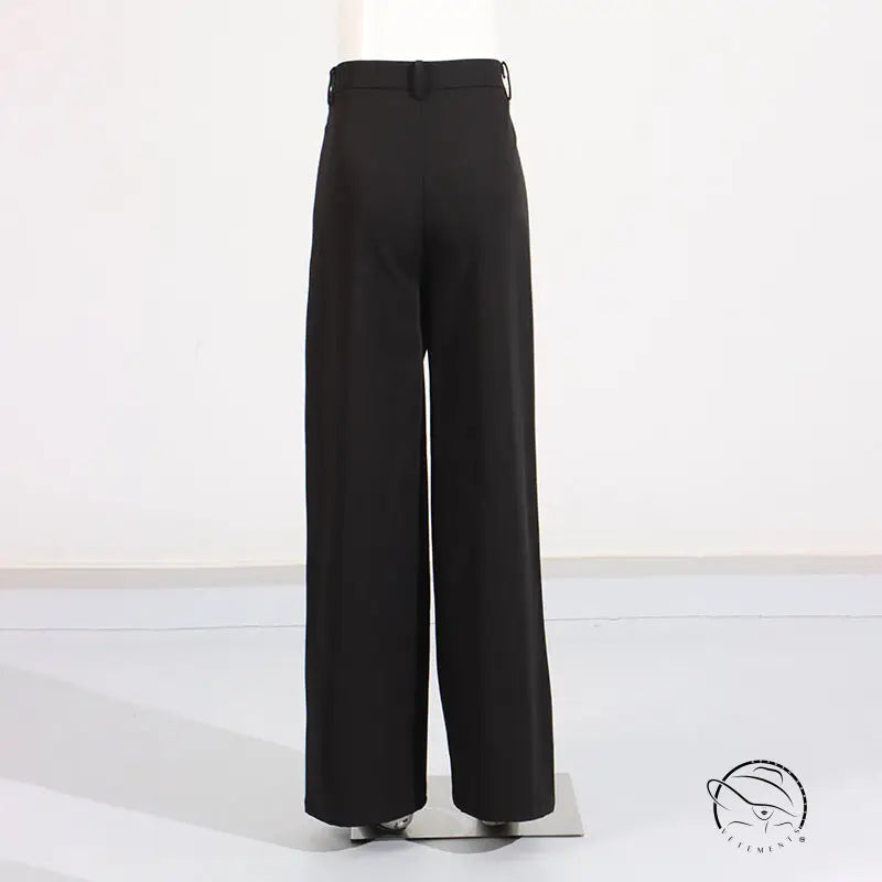 Black gorgeous wide leg pants in two-piece set