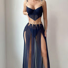 Cute Lingerie Sheer Mesh Slit Perspective