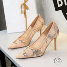 Shallow Mouth Sequin Fashionable Elegant High Heel