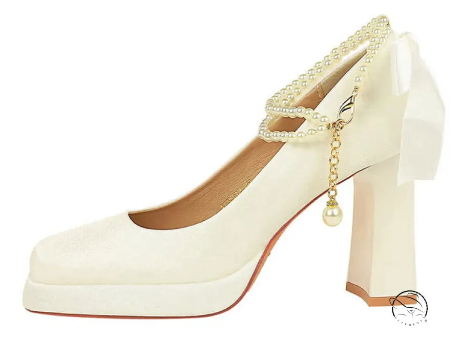 Square Toe Chunky Heel Waterproof High