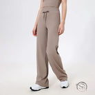 Taupe langry fashion loose quick-drying trousers with drawstring waist