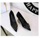 Metal Floral Comfortable High Heel