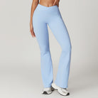 Light blue flared leggings from Casual Sports Wide Leg Pants for trendy fashion ملابس