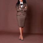 Professional Suit Hip Split Skirt Two Piece Sets