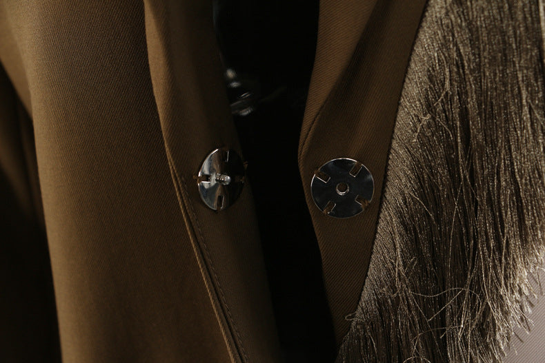 Early Autumn Personality Cutting Long Overcoat