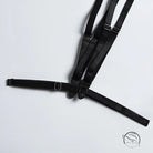 Hollow out Cutout Striped Cross Strap one Piece Lingerie Suit