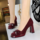 Bow Decorative Shallow Mouth Super High Heel