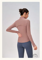 Winter Zipped Stand Collar Slim Fit Sports Outdoor Long Sleeve Yoga