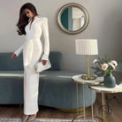 Gorgeous waist tight slim fit dress in white satin with bow detail