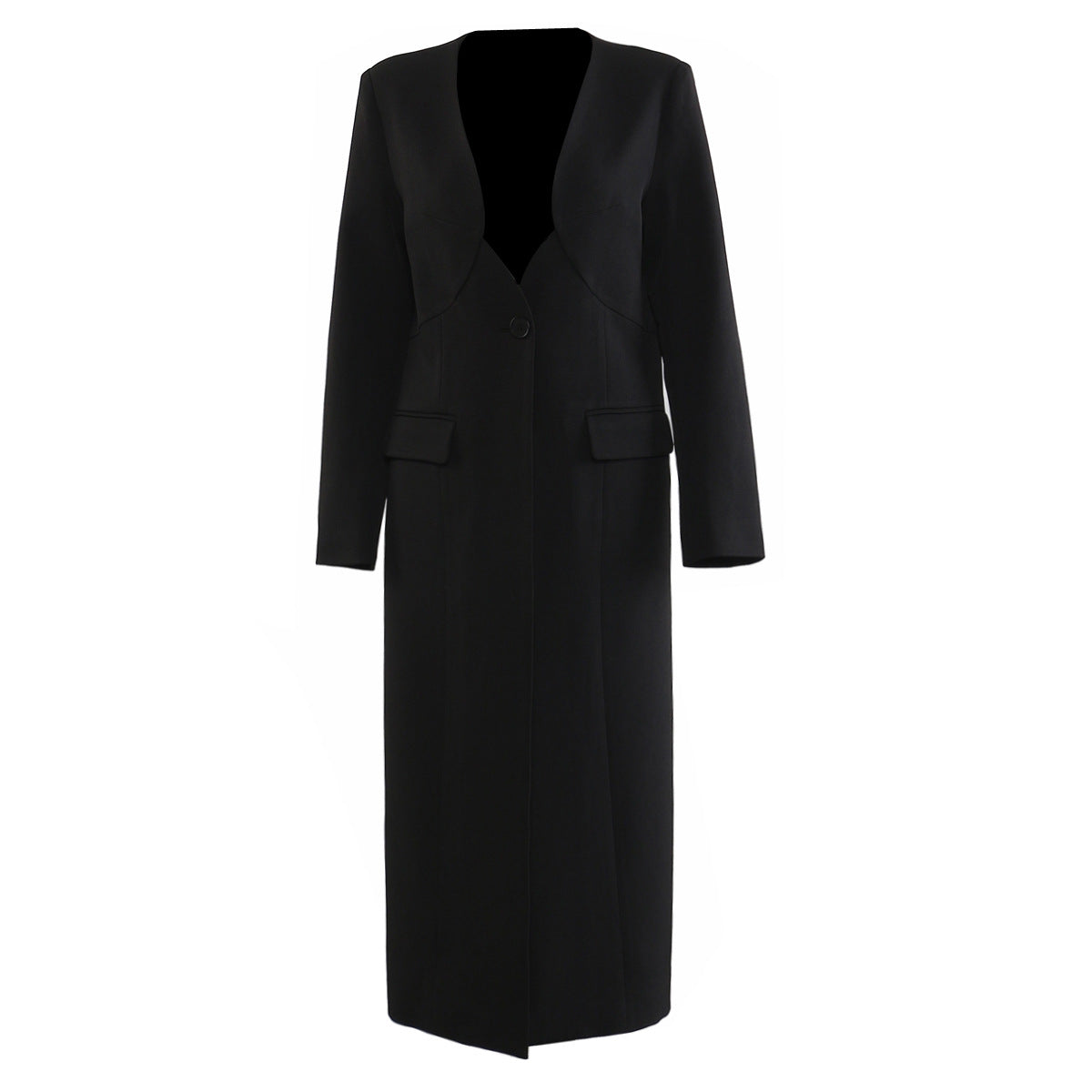 French Romantic Light Luxury Long Trench Coat