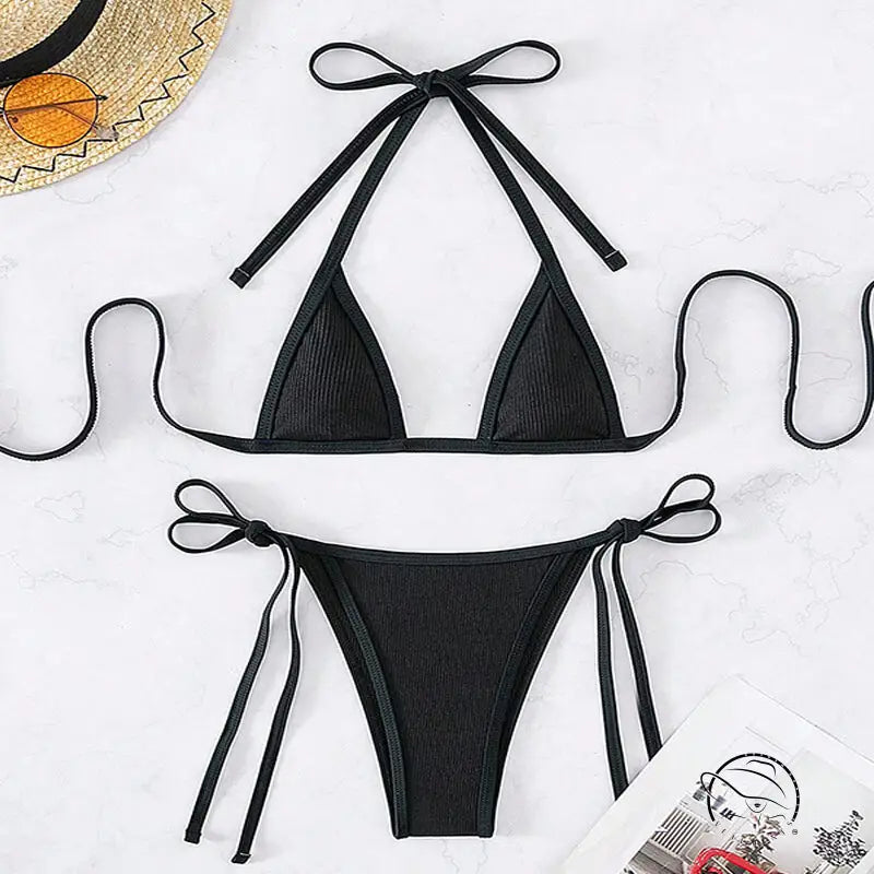 Bikini Lace Up Swimsuit Beach Spring for Women