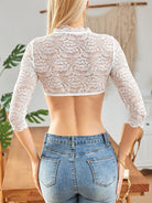 Beer Festival Regular Base Lace Stitching Small Shirt Top
