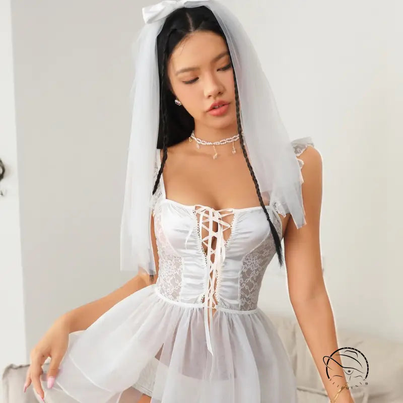Underwear Body Shaping Two Piece Suits Dress Hollow out Cutout Cross Straps See Through Suit