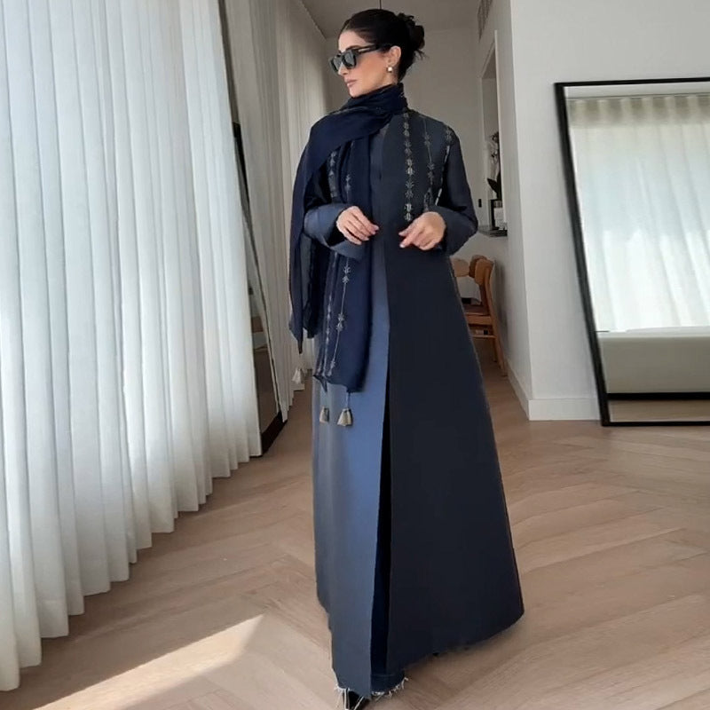 Modern British Retro Embroidered Coat