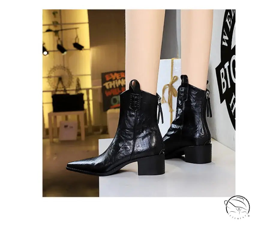 Retro Grip Pattern Winter Boots