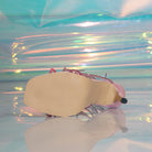 Langry fashion cream silicone wristband with pink braided cord for stylish ملابس