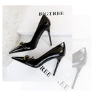 Shiny Patent Leather Office High Heel