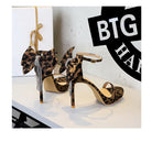 Cocktail Open Toe Platform Rhinestone Back Bowknot High Heel