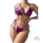 Shiny sexy purple bikini from SHINY BIKINI collection