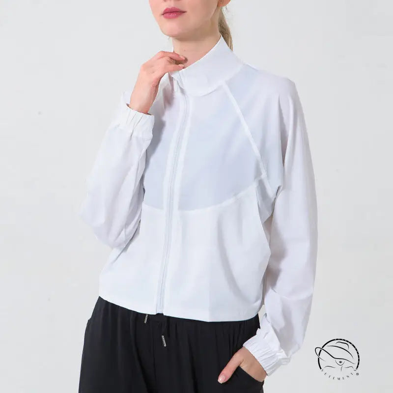 Autumn Winter Zip Up Shirt Women Girllulu Sports Top Stand Collar Loose Breathable Fitness Clothes Coat