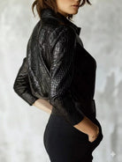 Faux Leather Top Autumn Winter