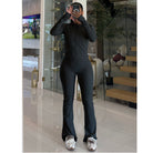 Tight Quick-drying Fitness Pocket Zipper Yoga Set