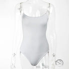 Summer Diamond Chain Slim Top Low-cut Sling Bodysuit